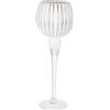 BIZZOTTO - SHEILA PORTA CANDELA IN VETRO A CALICE 1P ARGENTO TAGLIA L 093903003