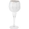 BIZZOTTO - SHEILA PORTA CANDELA IN VETRO A CALICE 1P ARGENTO TAGLIA M 093903002