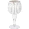 BIZZOTTO - SHEILA PORTA CANDELA IN VETRO A CALICE 1P ARGENTO TAGLIA S 093903001