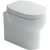GALASSIA - M2 VASO WC A TERRA 50 CM. IN CERAMICA BIANCO CON SCARICO UNIVERSALE S/P 5214