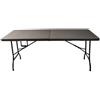VERDELOOK - TAVOLO RETTANGOLARE PIEGHEVOLE 183 X 76 X 74 CM. MARRONE 2360/33
