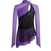 Freebily Abito da Pattinaggio Artistico Bambina Maniche Lunghe Vestito Danza Classica Lirica Contemporanea Body Ginnastica Artistica Balletto Leotards Dancewear