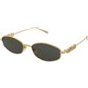 Gucci GG1802S 001 | Occhiali da Sole Graduati o Non Graduati | Prova Online | Metallo | Ovali / Ellittici | Oro | Adrialenti