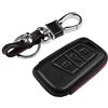 M.JVisun Vera Pelle Custodie per Chiavi Auto Per Volkswagen Arteon Atlas Golf Alltrack Jetta GLI Passat Taos SEL Per Tiguan Per Skoda Kodiaq Superb A7 Cover Chiave Protettiva con Portachiavi - Nero