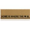 Relaxdays Zerbino Ingresso Casa, 40x120 cm, Tappetino Home IS Where The Heart IS, Fibra Cocco, Indoor & Outdoor,Naturale
