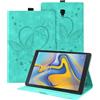 Auslbin Custodia per Samsung Galaxy Tab A 10.5 Pollice (SM-T590/SM-T595) 2018 Pelle PU La Farfalla Modello Cover Tablet Case con Supporto Funzione (Verde)