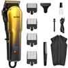 StarTech Tagliacapelli da uomo - Trimmer professionale con lame a T - Senza fili - Ricaricabile - Lame in acciaio inossidabile - Taglio fino a 0,5 mm - Colore giallo
