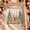 PETTI Artigiani Italiani - Cuscini per Sedia Natalizi Teddy Gold, Set da 6, 40x40 cm, Microfibra con Laccetti, Made in Italy