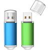 JOIOT Confezione da 2 chiavette USB da 32 GB, chiavette USB JOIOT da 32 GB con luce LED per archiviazione e backup (2 colori, USB 2.0)