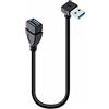 YSJJZRL Cavo di prolunga USB 3.0 Super Speed da 20 cm, da maschio a femmina, prolunga a 90 gradi (Down)