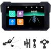 Ohulelks Schermo di Navigazione GPS Portatile per Moto da 5 Pollici, Wireless, Carplay, Android Auto, IP68, Display Impermeabile, Bluetooth