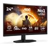 AOC C24G42FE Monitor 24 Pulgadas 180Hz, Panel VA, 4ms GtG, HDR10, Adaptive Sync, (1920x1080 HDMI 1x 1.4 DP 1x 1.2) Negro