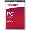 Toshiba Toshiba L200 Laptop PC - HDD - 1 TB - interno - 2.5 - SATA 6Gb/s - 5400 rpm - buffer: 128 MB HDWL110UZSVA