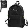 Fyrdm Zaino Pieghevole Ultraleggero 15L, Nero Zaini Ultraleggeri Pieghevoli | Zaino Richiudibile Tascabile, Impermeabile, Leggero e Portatile, per Uomini, Donne, Bambini, Viaggi, Campeggio, Ciclismo