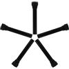 USHOBE 5 pezzi Coprigambe Antiscivolo per Trampolino, Tubi 19x4x4cm, nero | Gomma e Acciaio Inossidabile, Base Imbottita, per Mini Rebounder e Fitness, Uso Interno o Esterno