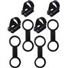 MAGICLULU 8 Pezzi Scuba Mask Strap Keeper Clip per Boccaglio, Silicone e ABS, Nero, per Cinturino Maschera e Tubo Snorkel, per Adulti, Snorkeling e Immersione