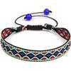 HYXX Bracciale Tibetano, Braccialetto Regolabile Ricamo Bracciali Etnici Multicolor Corda Intrecciata Nero Verde Boemia Fascino Fatto A Mano Braccialetti Tibetani Uomo Donna Regalo