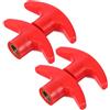WRITWAA 4 pezzi Maniglia di Bloccaggio M8 M10 per Cavi, Rosso, 6x2,6x1,2cm | Pa e PP, Testa Sferica Integrata, Scanalature Doppie, per Installatori e Trainer in Casa