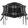 LEACOOLKEY Cintura da corsetto da donna, larga, elastica, per costumi di Halloween, cintura a vita con lacci, per abiti