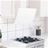 HDFQWTYG Cappa aspirante da 60 cm in acciaio/vetro, cappa aspirante o | Design obliquo, filtro antigrasso lavabile, con illuminazione a LED