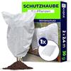 KADAX Telo protettivo per piante 200 x 240 cm, 1 pezzo, con coulisse per alberi in inverno, protezione invernale in tessuto non tessuto 30 g/m², protezione invernale per piante in vaso