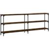 vidaXL Tavolo Consolle Rovere Fumo 200x29x75 cm in Legno Multistrato