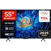 TCL 55C61KS - Smart TV QD‑Mini LED 4K HDR10+ da 55, Google TV | Game Master, Dolby Vision & Atmos, Onkyo 2.1 Sound, Apple AirPlay 2, Voice Control