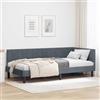 ACAGALA Letto singolo con struttura 100x200 cm, con testiera e rete a doghe, letto ad angolo in tessuto senza materasso, letto per bambini e ospiti, divano letto per camera da letto e soggiorno