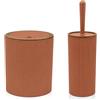Inbagno Set Accessori Bagno 2 Pezzi Terracotta Blob Porta Scopino E Pattumiera