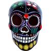 La Casa di Frida Teschio medio Oaxaca, Calavera messicana, 100% fatto a mano, 8 x 7 x 8,5 cm, (Nero)