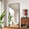 Vortisys Specchio a Figura Intera 171 x 76 cm, Grande Specchio Rettangolare da Terra | Con Cornice in Alluminio, da Appendere o da Posizionare in Piedi, Ideale per Camera da Letto, Soggiorno e Cabina Armadio