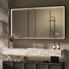 HySail Specchio LED da bagno con cornice in alluminio 110x70cm,antiappannamento | 3 temperature di colore, Regolazione continua, funzione memoria, specchio HD, IP44, montaggio a parete orizzontale/verticale