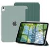 ZOPSGYU Custodia per iPad A16 11/10 generazione (2025 11 pollici/2022 10,9 pollici), sottile, leggera, traslucida, in policarbonato, resistente agli urti, per iPad 10, auto sonno/veglia, verde notte