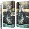 CLM-Tech Custodia compatibile con Samsung Galaxy A18 4G / 5G / A17 / A26 | Gatto Tigre, PU Pelle Cover, Portafoglio con Funzione Supporto e Slots