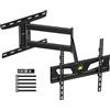 FORGING MOUNT Supporto da parete per TV orientabile a 90 gradi, per TV da 32-65, 910 mm, braccio extra lungo da parete, allungabile, supporto da parete per 45 kg, max. VESA 400 x 400 mm