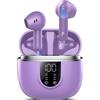 Jesebang 2026 Cuffie Bluetooth 5.4, Auricolari Bluetooth 45Ore, Cuffie Wireless In Ear HiFi Stereo cor LED Display, Cuffie Senza Fili Cancellazione Rumore, Cuffiette Sport IP7 Impermeabili, Headphones viola
