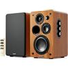 Majority D100X 100W Diffusore da scaffale attivo con Bluetooth 5.3 | Sistema HiFi Stereo 2.0 | HDMI ARC, Phono, RCA & AUX | Casse PC, TV, Giradischi (Noce)