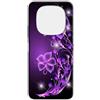 Mixroom - Cover Custodia Back case In TPU Silicone Morbido Per Xiaomi Redmi Note 14 Pro 4G Fantasia Fiori Viola Strass L164