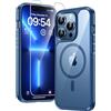 TAURI Cover Magnetica per iPhone 13 Pro Max, Blu | con Pellicola in Vetro Temperato,Compatibile con MagSafe,Magnetica Custodia per Sottile Anticaduta