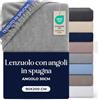 Dreamzie Lenzuolo Angoli 90x200 Grigio - Spugna 80% Cotone, Oeko-Tex | Lenzuolo in Spugna Morbida · 80% Cotone, 20% Poliestere · Angoli 30cm Elastici · Lavabile 60°C · Oeko-Tex
