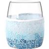 - Portaspazzolini Summer in vetro mosaico blu sfumato
