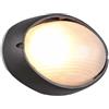 Trio Applique da esterno plafoniera ovale in alluminio Temo IP44 L 21,3 cm
