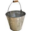 Vigor Secchio in lamiera zincata con manico ad arco capienza 15 l Ø 32 cm