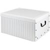 Compactor Baulotto con coperchio Compactor Anton bianco grigio 50x40x25 cm