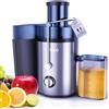 YOYIKKO Centrifuga estrattore di succo, 3 velocità, estrattore Frutta e Verdura 800 W con bocca di 75 mm di larghezza, facile da pulire, acciaio inossidabile senza BPA (argento-x118)
