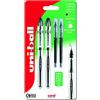 uni-ball Vision Elite UB-200 - Penna a sfera con punta media da 0,8 mm, per scrittura a mano, disegno, arte, artigianato e colorazione, 2 penne + 2 ricariche con inchiostro nero Uni Super Ink