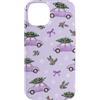 Cute Christmas & Cozy Winter Xmas Patter Custodia per iPhone 14 Albero di Natale per albero di Natale, colore: lavanda, lilla, viola