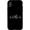 Microbiology Lab & Science Apparel Custodia per iPhone X/XS Microscopio Battito cardiaco Lab Biologia Scienze ECG
