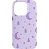 Cute Christmas & Cozy Winter Xmas Patter Custodia per iPhone 14 Pro Lavanda, lilla, viola, luna, stella, albero, notte, Natale, Natale