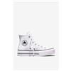 Converse All Star Chuck Taylor Platform pelle bianca donna